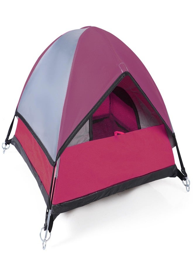 RESTCLOUD Cat Camping Tent, Cat Tent Bed, Pet Tent for Indoor Cat and Small Dog, Mini Tent (Red, 21 x 21 x 14 Inches) - Image 3