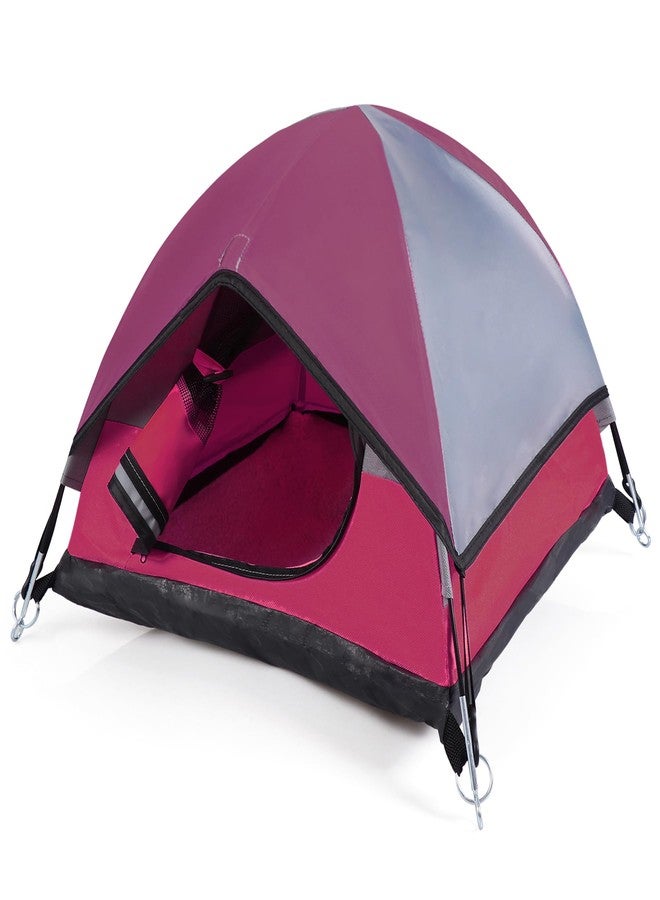 RESTCLOUD Cat Camping Tent, Cat Tent Bed, Pet Tent for Indoor Cat and Small Dog, Mini Tent (Red, 21 x 21 x 14 Inches) - Image 2