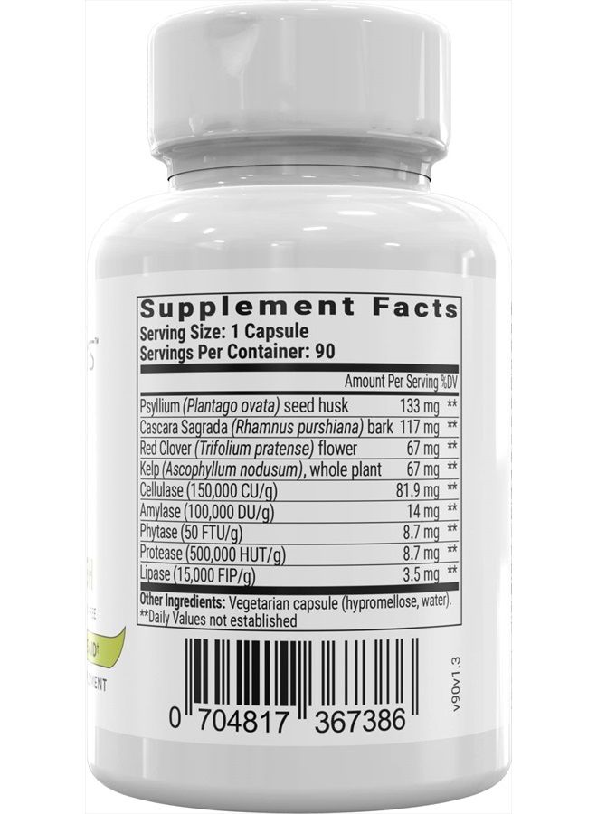 BiOptimizers Herbal Power Flush - Extra Strength Digestive Cleanse - Eliminate Toxins Improve Bowel Digestion - Bloating Discomfort Relief for Adults - 90 Capsules - Image 2