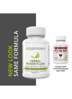 BiOptimizers Herbal Power Flush - Extra Strength Digestive Cleanse - Eliminate Toxins Improve Bowel Digestion - Bloating Discomfort Relief for Adults - 90 Capsules  - Image 4