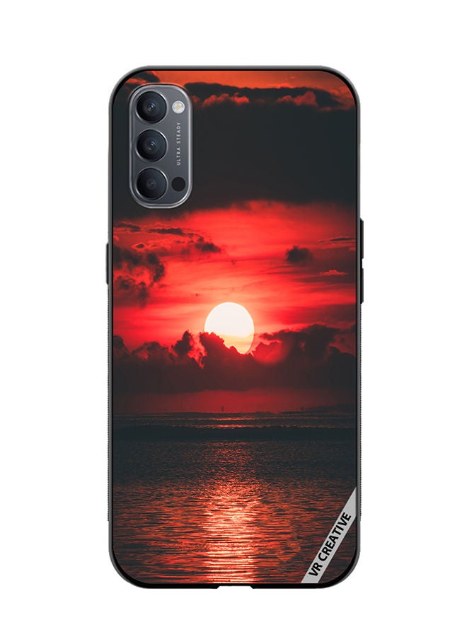 VR CREATIVE Protective Case Cover For Oppo Reno4 Pro 5G Loving Sun Design Multicolour - Image 1