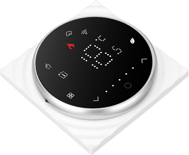 Programmable Smart Thermostat with Backlit LED Display for Home Temperature Control White - Image 1