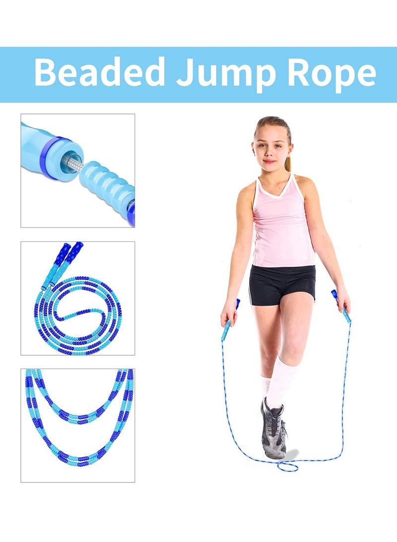 Cuken 3 Pcs Jump Rope Adjustable Length Tangle-Free Segmented Soft Beaded Skipping Rope, Fitness Jump Ropes for Kids, Man and Women Weight Loss  - Image 2