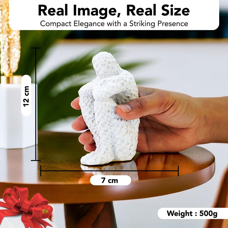 Ekhasa Brick Man Show Pieces for Home Decor Living Room Decorative Items Abstract Modern Showpieces Gift Item for Decoration Center Table Tv Unit Showcase Shelf Office Interior Statue Figurines - Image 3