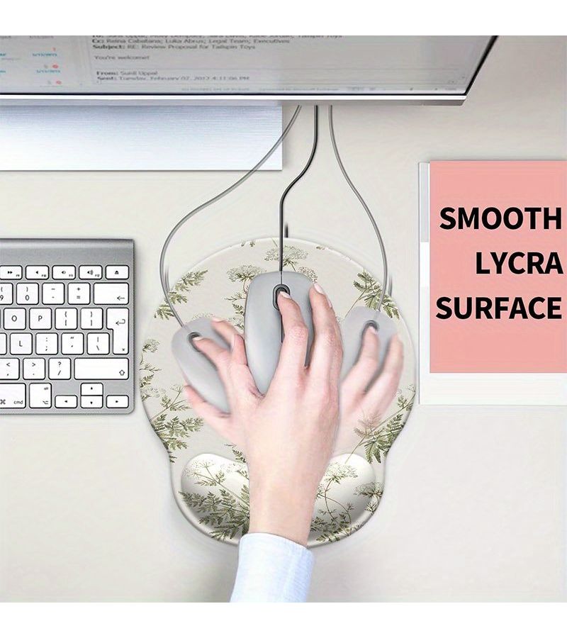 1 Piece Ergonomic Mouse Pad With Wrist Support 9.88x8.9inch For Office - Image 5