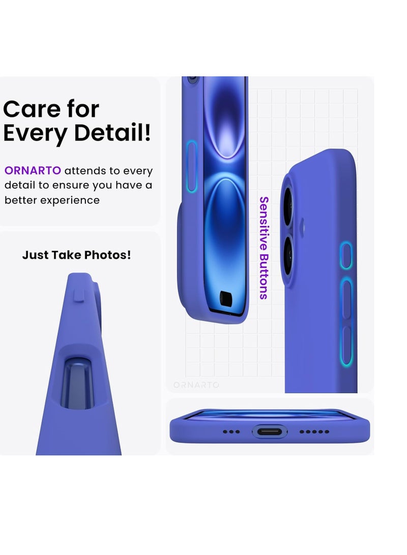 Compatible with iPhone 16 Case, Premium Liquid Silicone Case, Full Body Protective Cover, Shockproof, Slim Phone Case, Anti-Scratch Soft Microfiber Lining, 6.1 inch ( - Image 3