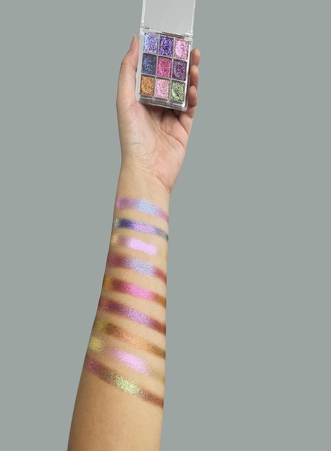 SZDYM Professional super multi-chrome 9 color eyeshadow palette,long-lasting and handmade chameleon eyeshadow,100% Vegan and Cruelty Free with special colors,Super Smooth and Highly Pigmented (#03) - Image 4