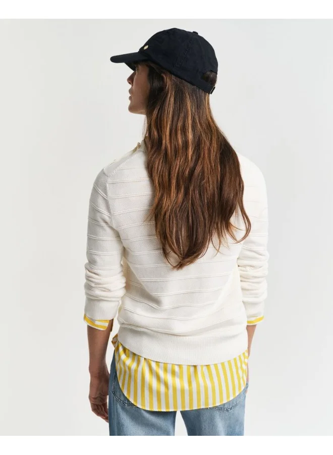 GANT Gant Textured Cotton C-Neck