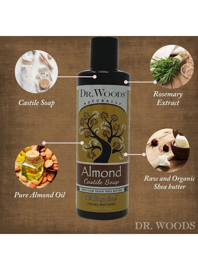 Dr. Woods Pure Almond Liquid Castile Soap With Organic Shea Butter 8 Ounce  - Image 4