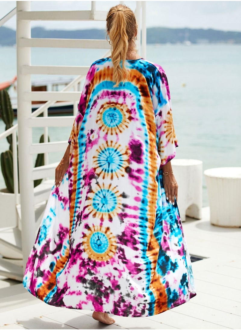Loquat Beach Printed Robe Sunscreen Cover  - Image 2