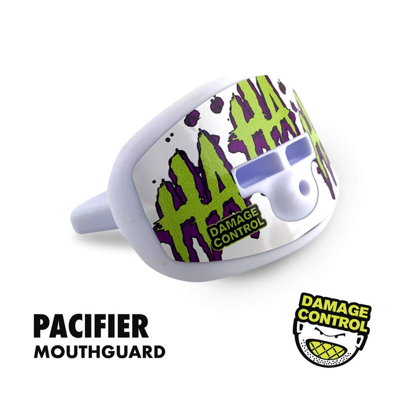 DAMAGE CONTROL Pacifier Mouthpiece â€“ Football Mouthguard with Helmet Strap, Protects Teeth, Jaw & Mouth â€“ Mouth Piece for Sports, No Boiling, Allows Airflow â€“ Gear for Adults & Youth (HA HA HA) - Image 3