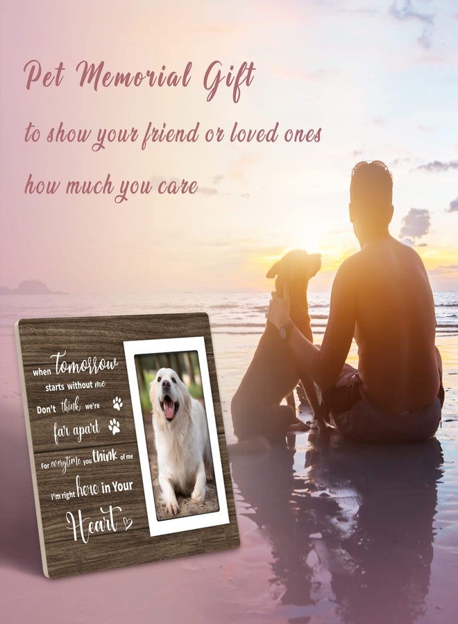 Pandasch Loss of Dog Sympathy Gift, Pet Memorial Picture Frame for 4x6 Photos, Passing Away Bereavement Remembrance Memorial Gifts for Loss of Dog Pet Cat - Image 2
