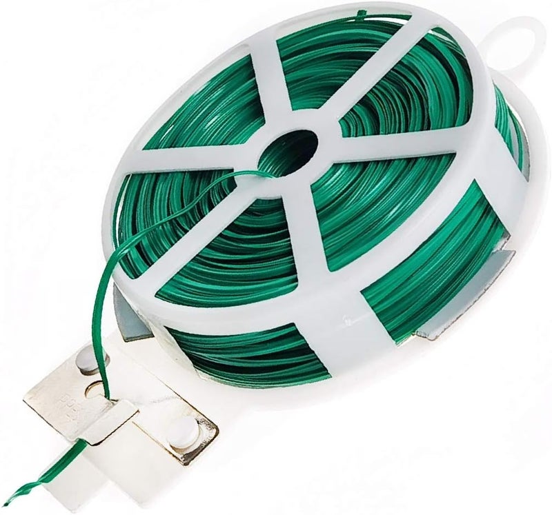 BEADNOVA Garden Wire 164 Feet 50m Garbage Ties Multipurpose Wire Twist Ties Heavy Duty Plastic Coated Bread Ties Wire Plant Twist Ties Bag Ties for Home Office and Garden - Image 1