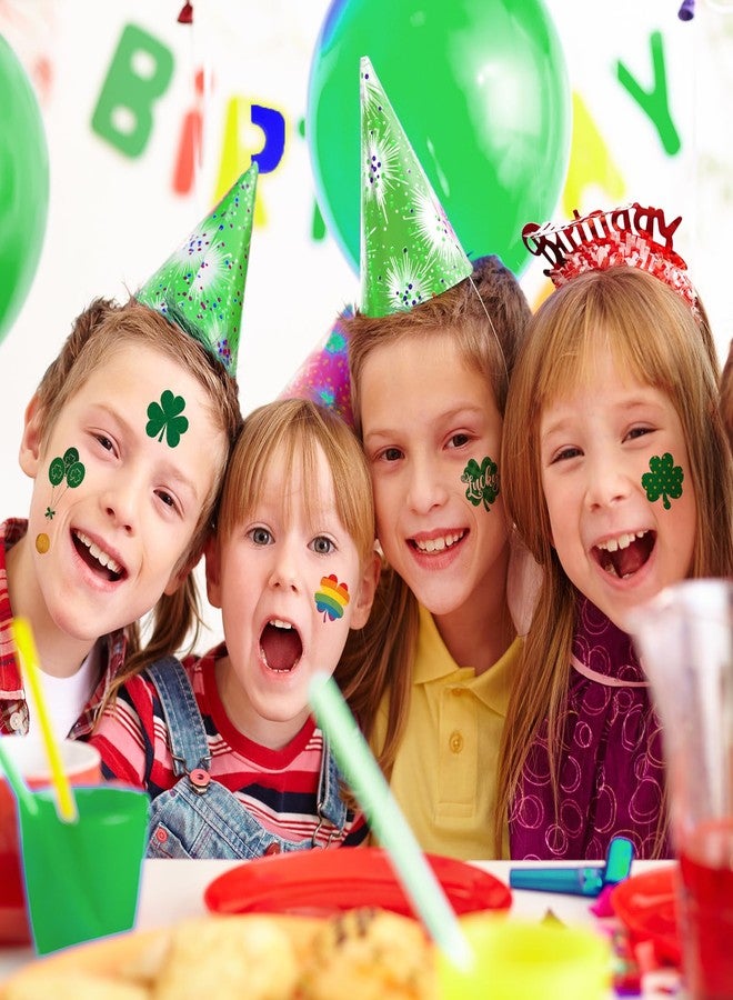 JEEFONNA Glitter St Patricks Day Temporary Tattoos, 23 Sheets St Patricks Day accessories, Include 100+ Pcs Glitter Shamrock Tattoos for Irish Party Favor, Lucky Clover Tattoos (Bigger Size) - Image 3