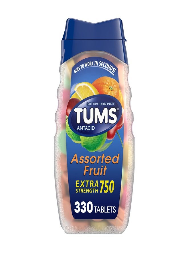 TUMS أقراص تومس القابلة للمضغ لعلاج الحموضة القوية، رائعة لشواء الصيف - نكهات فواكه متنوعة - 330 حبة - Image 1