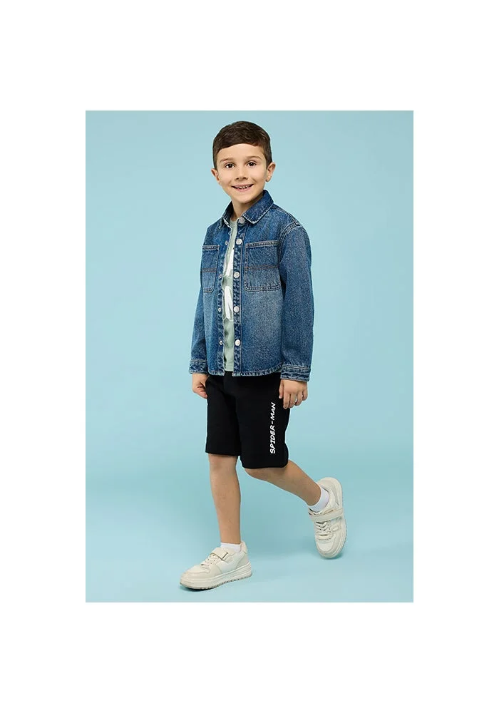 أر أند بي Spider-Man Print Shorts with Drawstring Waist