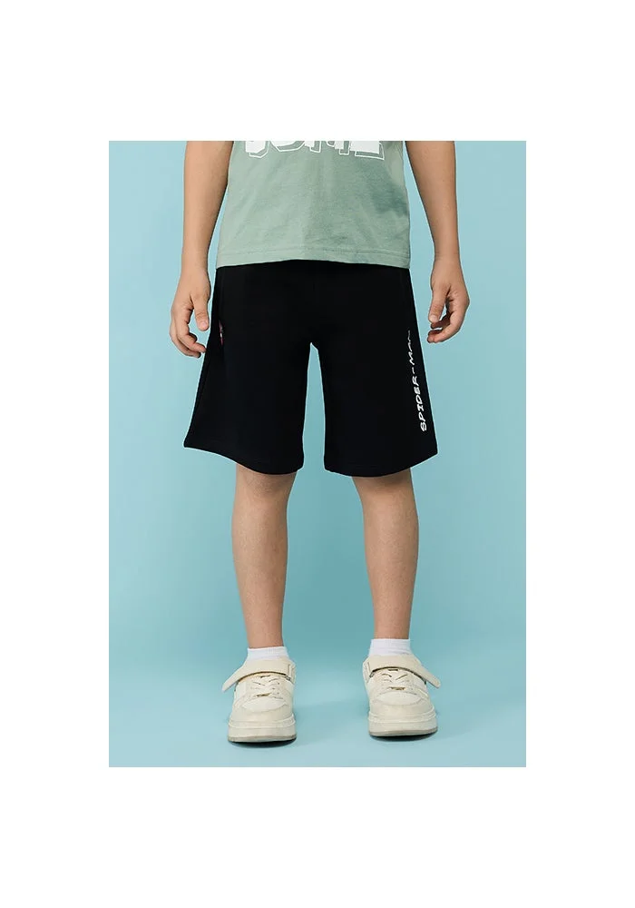 أر أند بي Spider-Man Print Shorts with Drawstring Waist