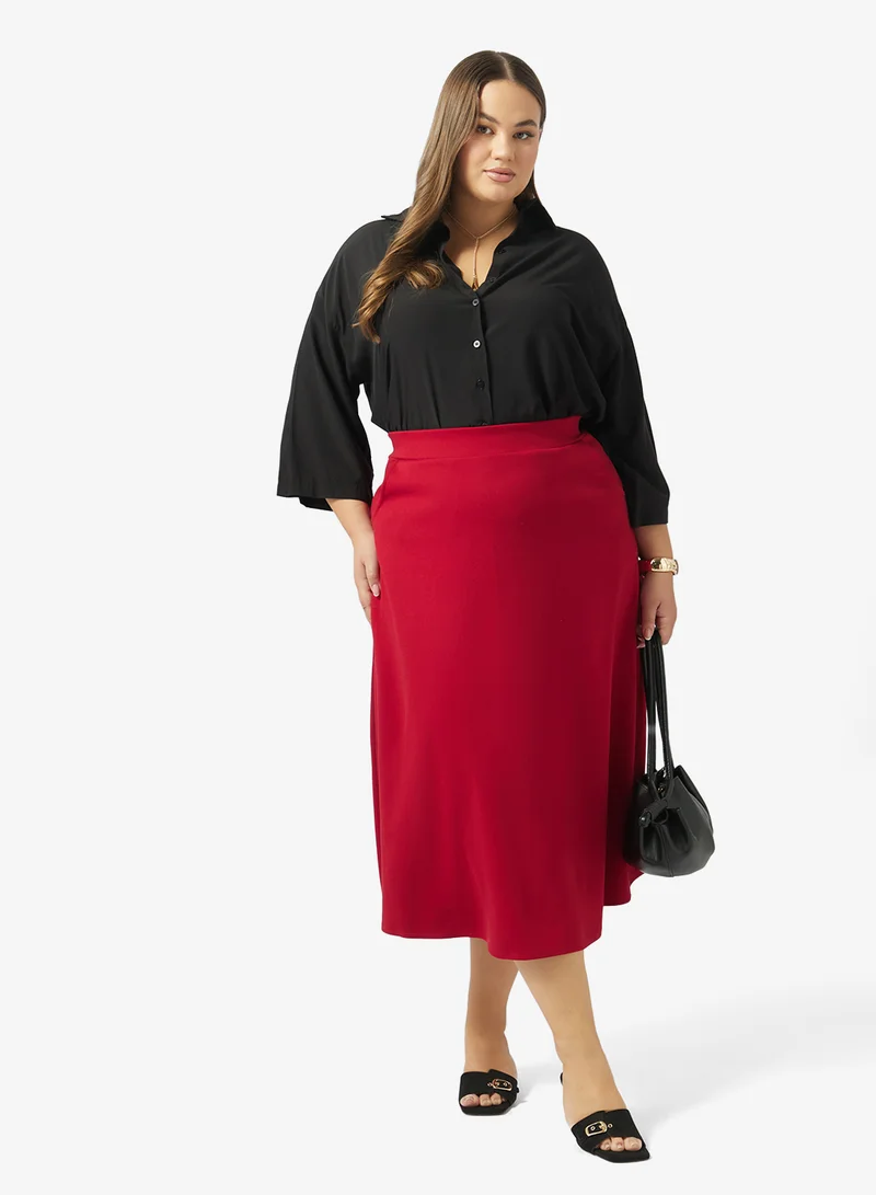 ايلا بلس تنورة مقاس كبير بتصميم -