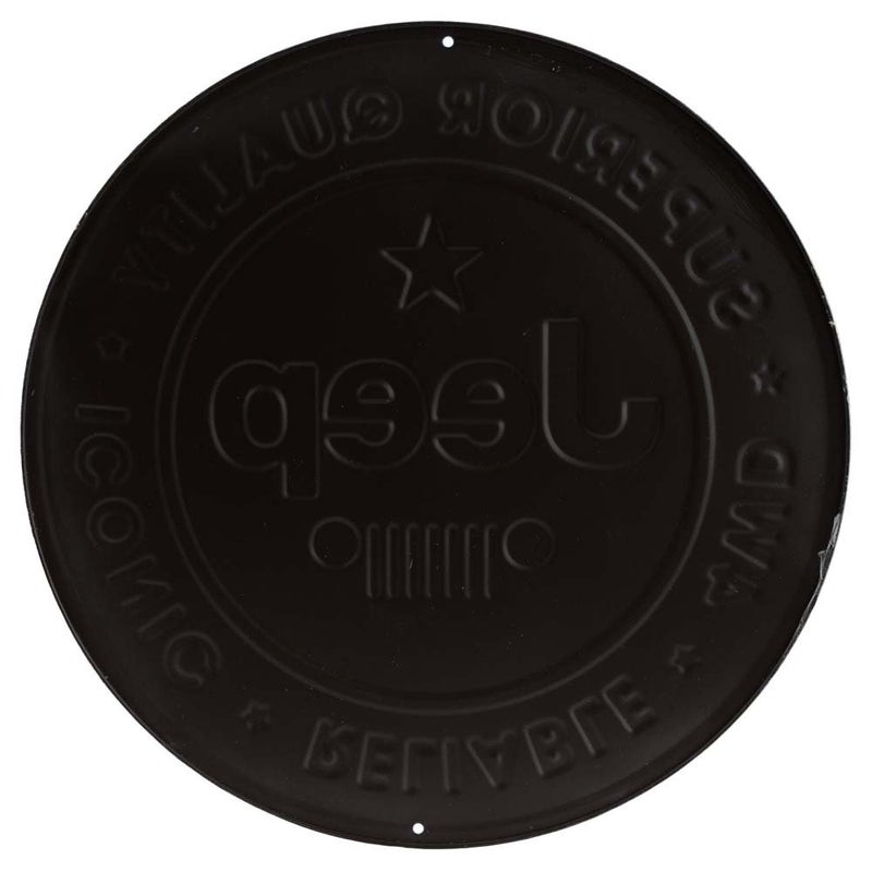 Open Road Brands Jeep Round Embossed Metal Sign - Vintage Jeep Sign for Garage or Man Cave - Image 3