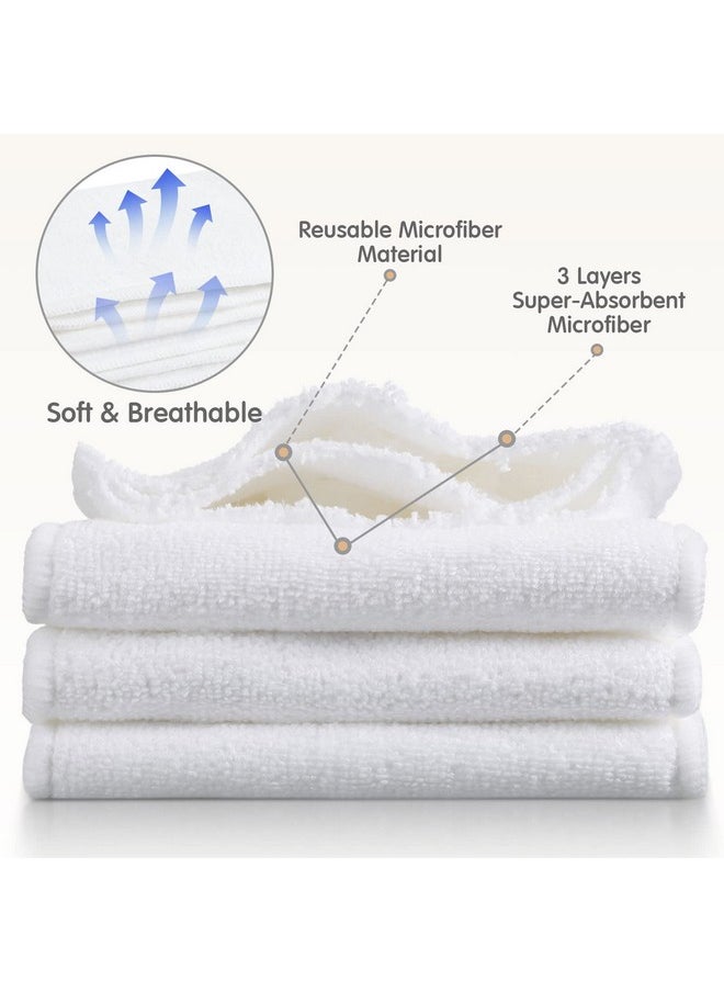 Reginary 24 Pack Cloth Diaper Inserts Reusable Newborn 3 Layer Absorbent Breathable Cloth Diaper Inserts Overnight Microfiber Nappy Liners with an Extra Bag  - Image 2