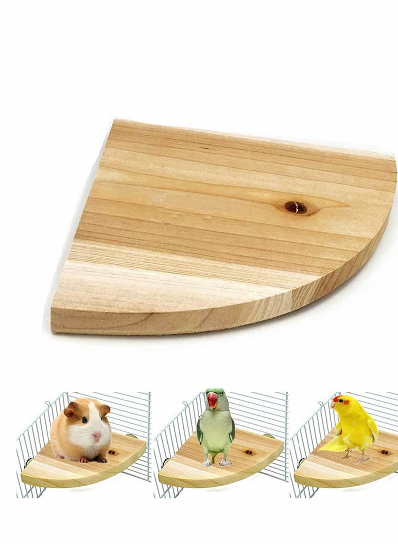 Excefore Bird Perch Platform Stand Wood Parrot Stand Playground Cage Accessories for Small Medium Parrot Rat Small Animal Chinchillas - Image 1
