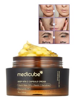Medicube Deep Vita C Capsule Cream 55g, Face Moisturizer for Wrinkles, Skin Radiance, Transparent Gel for Hydration, Skin Care  - Image 1