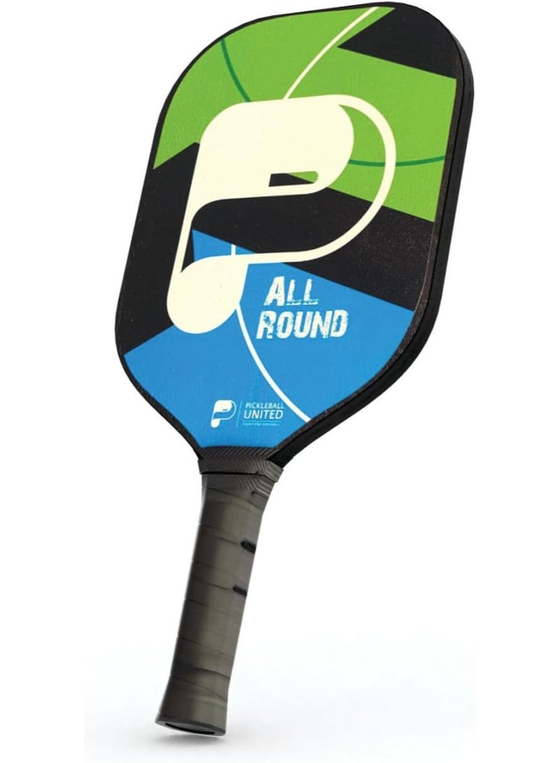 Pickleball United مضرب بيكلبول أول راوند - مضرب خفيف الوزن للغاية مع قلب من الفلين، جسم عريض، مقبض ماص للعرق - مثالي لجميع الأعمار ومستويات المهارة، لعب مثالي في الداخل والخارج مع تحكم دقيق - Image 1