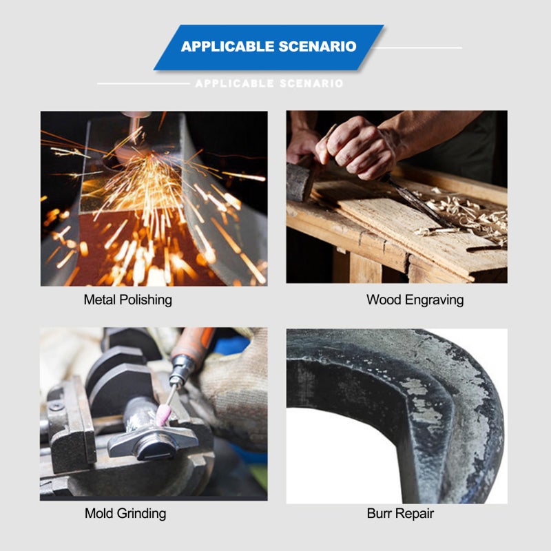 Pneumatic Pencil Die Grinder: Blue Alloy Shell, Multi-Bearing Stable Operation - Ergonomic Lightweight Design, Adjustable Speed Switch for Metal Polishing, Automotive Detailing, Cleaning Work - Image 4