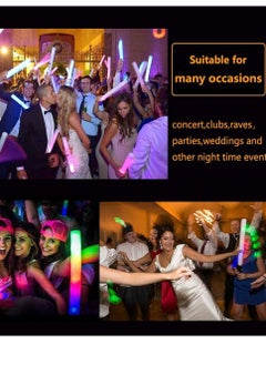 Vitacelli Glow Sticks Bulk Glow in The Dark Party Supplies, LED Foam Sticks with 3 Modes Colorful Flashing Light Up Toys for Party Birthday Wedding Concert 25-PCS  - Image 5