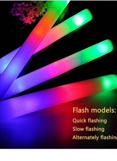 Vitacelli Glow Sticks Bulk Glow in The Dark Party Supplies, LED Foam Sticks with 3 Modes Colorful Flashing Light Up Toys for Party Birthday Wedding Concert 25-PCS  - Image 4