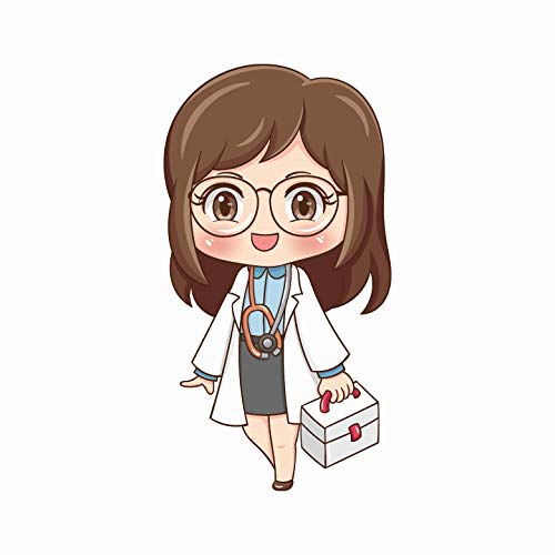 Bhai Please Doctor Female Woman Wooden Fridge Magnet (Pack of 1) | Character Magnets | 3 inches| Womens Day Gift, Gift for Wife, Mother, Daughter, Sister, Colleagues - Image 1