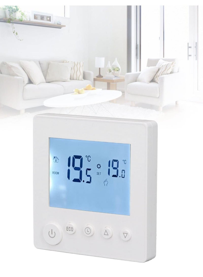 Smart Thermostat, 16A LCD Display Non Programmable Thermostat for Home, Digital Thermostat with NTC Temperature Sensor, 2 Wire Thermostat for Heat Control, Ideal for Smart Home - Image 5
