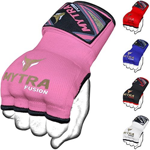 Mytra Fusion Kids Hybrid Boxing Inner Gloves Punching Boxing MMA Muay Thai Gym Workout Gel Inner Gloves Elasticated Padded Fist Under Mitts Protection Fist Knuckle Wrist Wrap (Comes in Pairs) - Image 1
