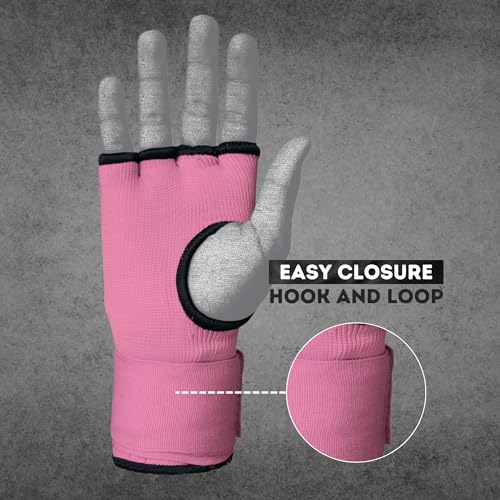 Mytra Fusion Kids Hybrid Boxing Inner Gloves Punching Boxing MMA Muay Thai Gym Workout Gel Inner Gloves Elasticated Padded Fist Under Mitts Protection Fist Knuckle Wrist Wrap (Comes in Pairs) - Image 5