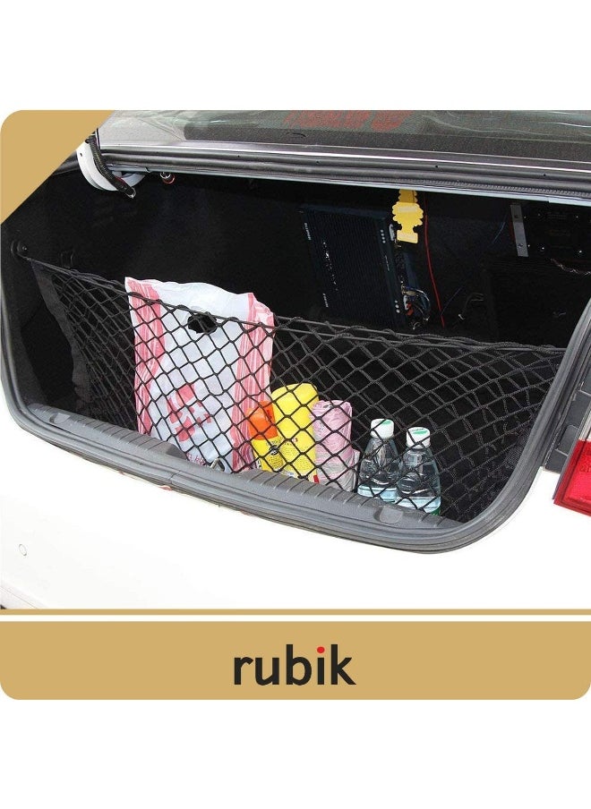 Rubik Rubik Car SUV Trunk Cargo Net Storage Organizer Wall (110x50cm) Fit For Nissan Patrol Armada Pathfinder Kicks Juke Murano Rogue Xterra  - Image 4