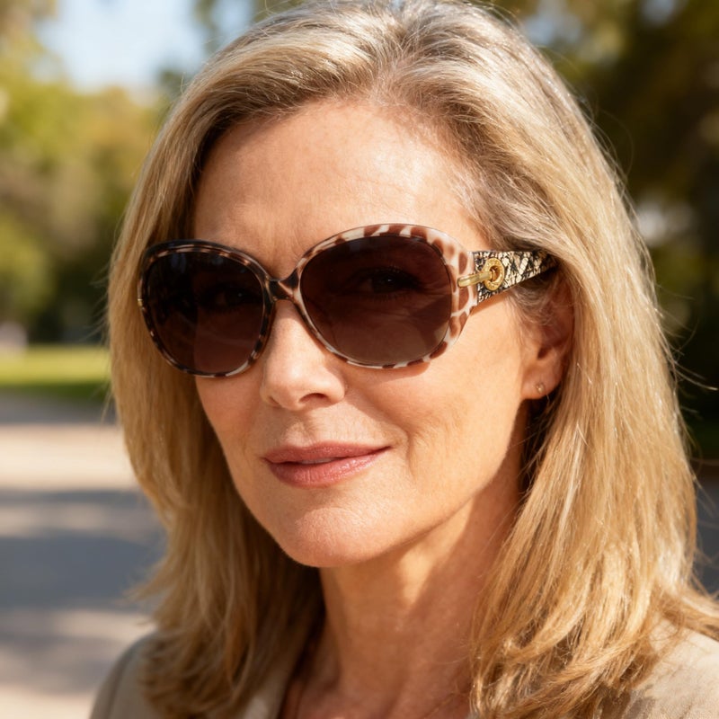 JM Classic Bifocal Reading Sunglasses for Women Vintage Reader Glasses Outdoor UV Protection Tortoise +2.0 - Image 2