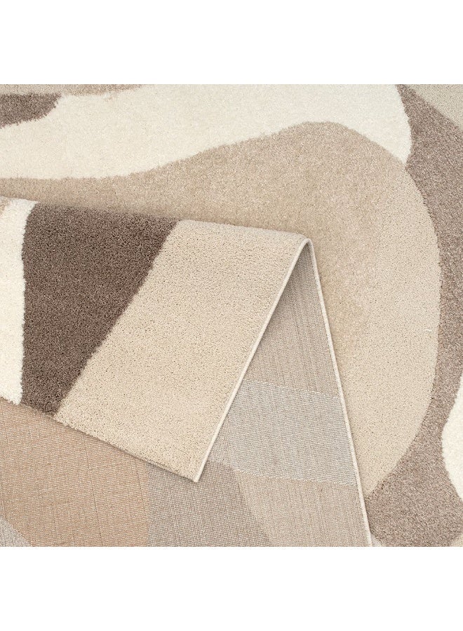 DANUBE HOME La Perle Modern Abstracts Rug | Washable Modern Rugs Style | Polypropylene + Polyester Area Rug Floor Covering | Indoor Carpet For Living Room Dining Bedroom 240X340cm-Rust - Image 5