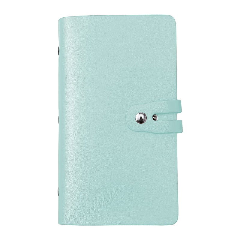 Romozi RFID Credit Card Holder Leather Business Card Organizer with 96 Card Slots Credit Card Case for Managing Your Different Cards and Important Documents to Prevent Loss or Damage Light Green - Image 2