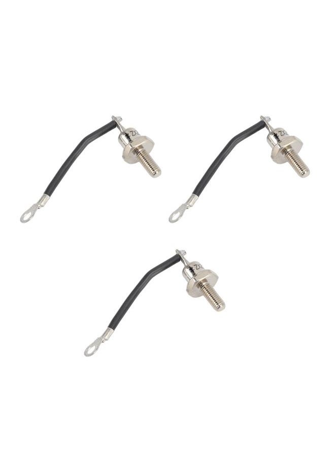NIBEMINENT 3PCS 25A ZX25 12 Diesel Generator Diode Small Portable Rectifier Diode Replacement Accessories Parts Negative Black Line  - Image 5