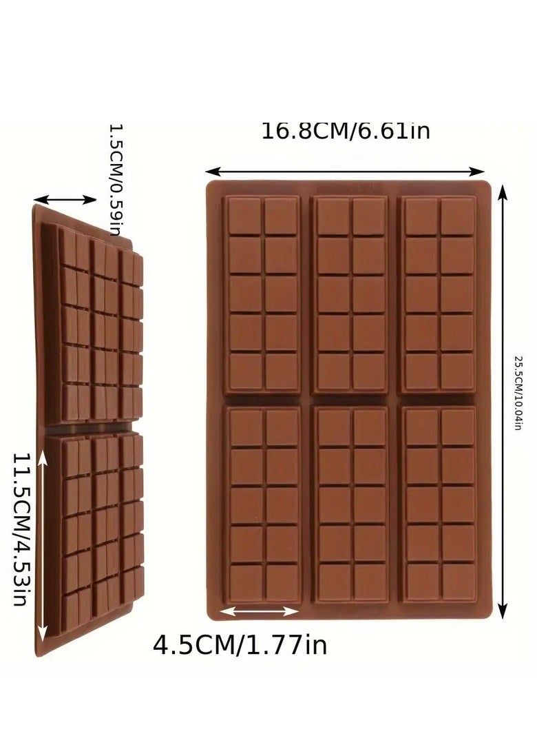 C.T.Z Deep Chocolate Bar Molds (2 Pack) – 1 Inch Deep for Large and Thick Stuffed Dubai Chocolate Bars, Big Chocolate Candy Bar Mold for Knafeh Pistachio Filling.  - Image 2