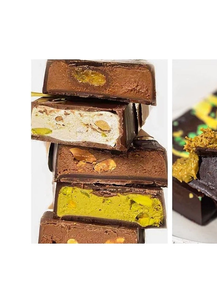 C.T.Z Deep Chocolate Bar Molds (2 Pack) – 1 Inch Deep for Large and Thick Stuffed Dubai Chocolate Bars, Big Chocolate Candy Bar Mold for Knafeh Pistachio Filling.  - Image 3