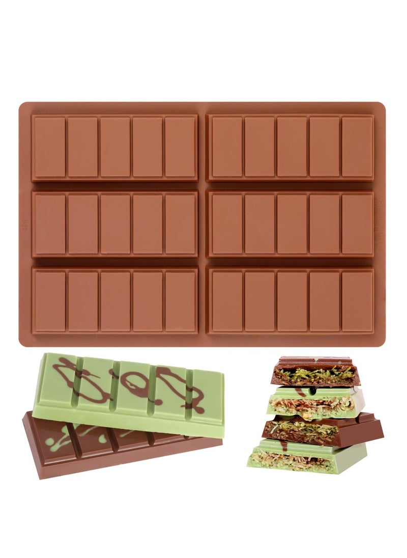 C.T.Z Deep Chocolate Bar Molds (2 Pack) – 1 Inch Deep for Large and Thick Stuffed Dubai Chocolate Bars, Big Chocolate Candy Bar Mold for Knafeh Pistachio Filling.  - Image 4