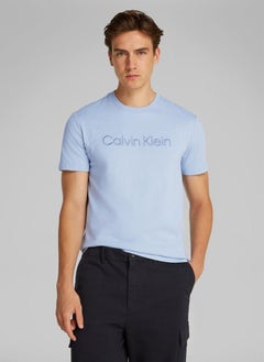 CALVIN KLEIN Textured Embroidery Logo T-Shirt  - Image 1