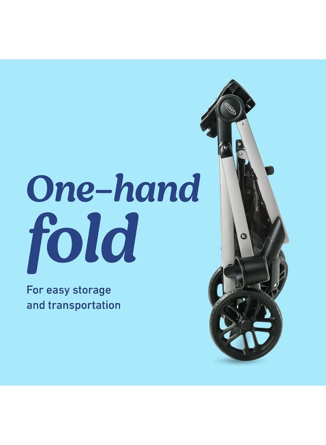 Graco Modes Pramette Stroller, Baby Stroller with True Pram Mode, Reversible Seat, One Hand Fold, Extra Storage, Child Tray, Pierce - Image 5