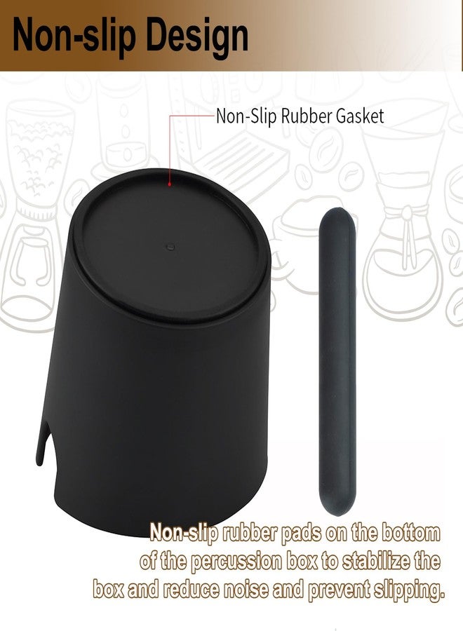 HOMEE Coffee Knock Box with Silicone Coffee Tamper Mat, 4.8 Inch Shock-Absorbent Durable Barista Style Knock Box With Removable Knock Bar and Non-Slip Base, Equipped Anti-Slip Espresso Tamper Mat - Image 4