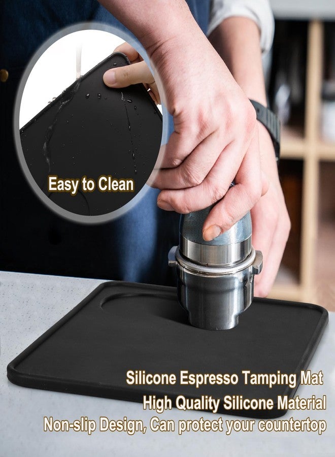 HOMEE Coffee Knock Box with Silicone Coffee Tamper Mat, 4.8 Inch Shock-Absorbent Durable Barista Style Knock Box With Removable Knock Bar and Non-Slip Base, Equipped Anti-Slip Espresso Tamper Mat - Image 5