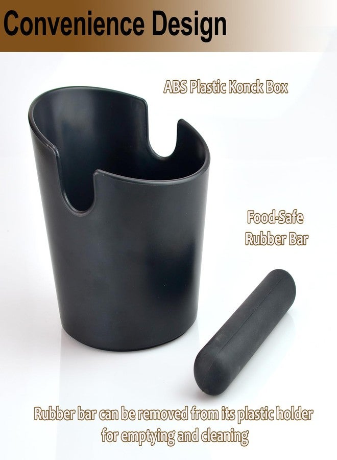 HOMEE Coffee Knock Box with Silicone Coffee Tamper Mat, 4.8 Inch Shock-Absorbent Durable Barista Style Knock Box With Removable Knock Bar and Non-Slip Base, Equipped Anti-Slip Espresso Tamper Mat - Image 3