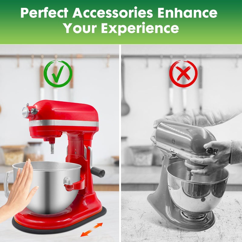 JAYOBGO Mixer Sliding Mat for Kitchen Aid - Kitchen Counter Appliance Slider Mat Mixer Attachment for Kitchenaid 5-8 Qt Bowl Lift Stand Mixer, Mover Slider Pad Mixer Countertop Accessories Black - Image 3