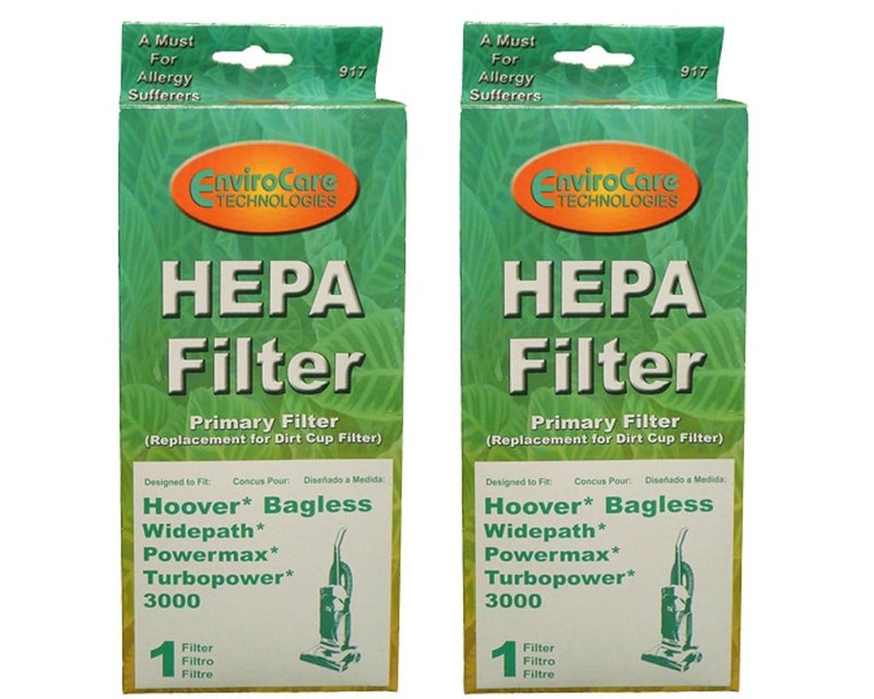 EnviroCare Replacement Premium Vacuum Cleaner HEPA Filter for Hoover Bagless Widepath Powermax Turbopower 3000 2 Filters