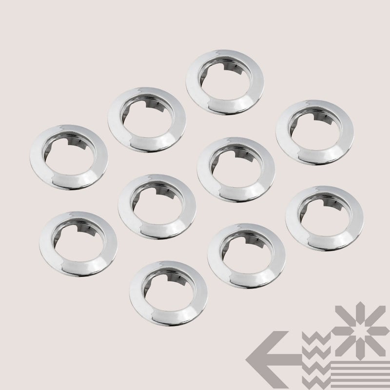 ONLINE LED STORE TRUE MODS 10pc 3/4 inch Round Marker Light Chrome Bezel [Compatible Model: SIL1010 and SIL1013] [Snap-On Install] for Truck Trailer Marker Lights Turn Signals Brake Lights - Image 5